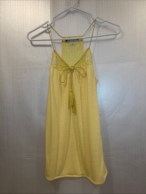 Sweetees Yellow Crochet Yoke Cami